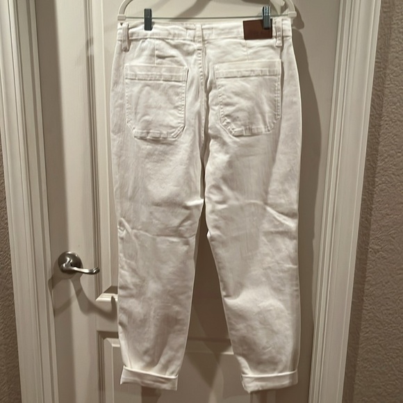 Women’s white Judy blue EUC trouser style jeans with drawstring - Picture 4 of 4